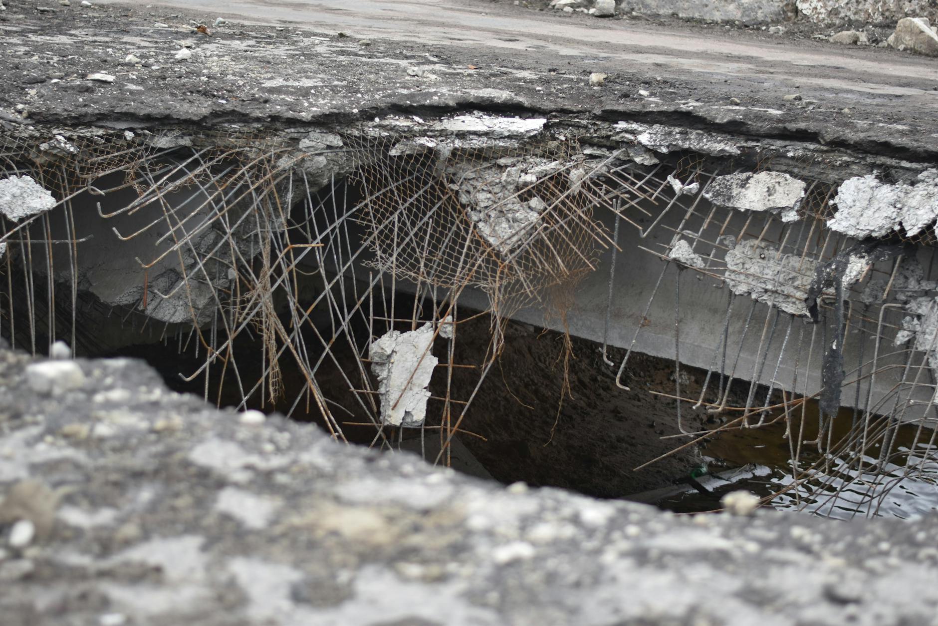 hole in street